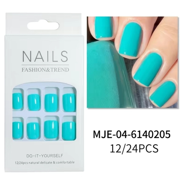 Blue Press On Nails - Picture 5 of 5